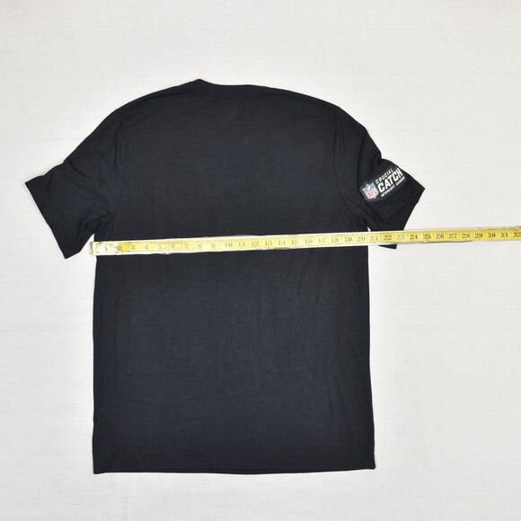 Nike Men's T Shirt NFL Cotton Blend Black Size L Cowboys Cancer Awareness - Picture 4 of 8